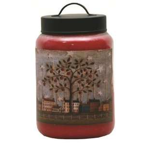   Apple Jar Candle with Life In The Big Apple Folk Art