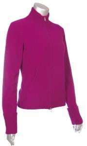 Sutton Studio Womens 100% Cashmere Sweater Cardigan Zipper Front 