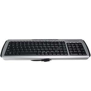  104 Key Multimedia PS/2 Keyboard (Black/Silver 