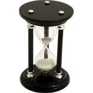 Black 10 Minute Hourglass Sand Timer 