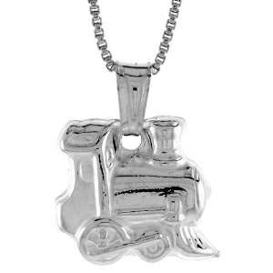   Train Pendant (NO Chain Included), Made in Italy. 9/16 in. (14mm) Tall