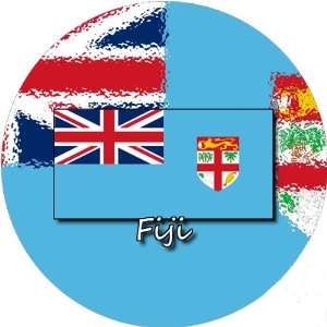  58mm Round Pin Badge Fiji Flag