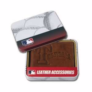  Texas Rangers Embossed Leather Bifold Wallet Sports 