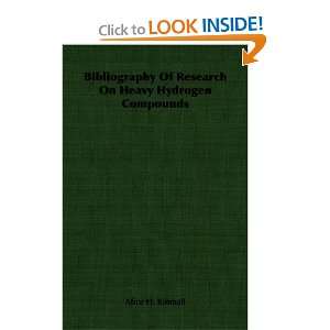 Bibliography Of Research On Heavy Hydrogen Compounds 