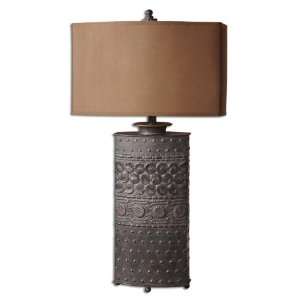   Shakia Table Lamp In Olive Bronze w/ Gold Highlights