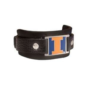  Illinois Illini Bracelet Leather Cuff