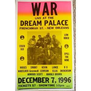  War Live At the Dream Palace in New Orleans Everything 