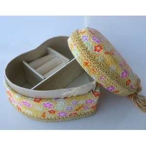  Heart Shaped Jewelry Box Japanese Floral Design,Gorgeous 