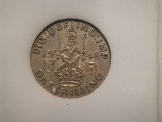1948 British One Shilling Coin  