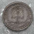 b0125 1913 british west africa 1 shilling georgivs v silver coin 
