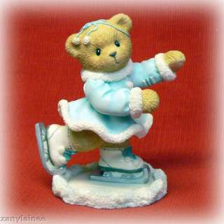 Cherished Teddies SHANNON Bear Figurine ENESCO skating  