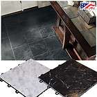 DIY Basement Floor Tiles Black Marble Style   USA MADE