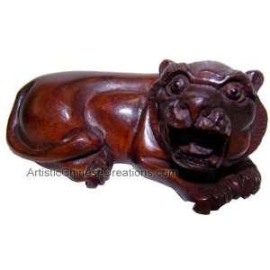   Chinese Crafts: Chinese Wood Carving   Zodiac Symbol / Tiger: Home