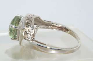 500 3.90CT SOLITAIRE TRILLION CUT GREEN AMETHYST RING SIZE 9.25 