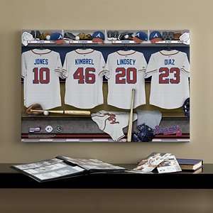  MLB Baseball Personalized Locker Room Canvas   Atlanta Braves 