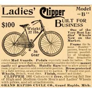  1895 Ad Ladies Clipper Bicycle Grand Rapids Cycle Bike 