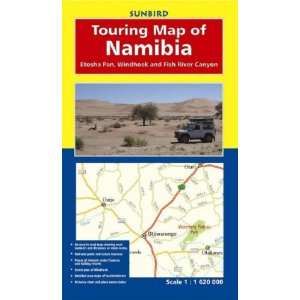  Touring Map of Namibia Etosha Pan, Windhoek and Fish 