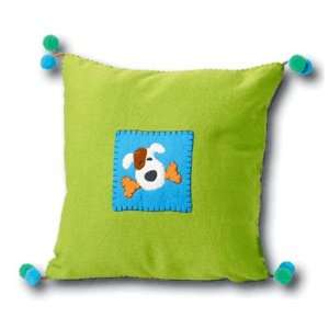 Dog Blue and Green Pillow:  Kitchen & Dining