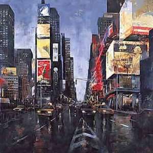  Marti Bofarull   Times Square at Night Embellished Giclee 