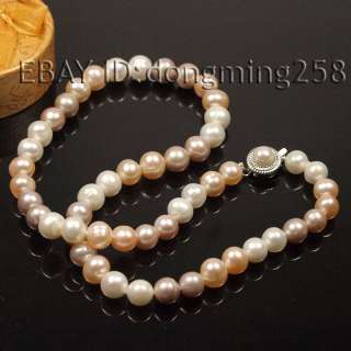 BEST BUY 8 9MM POLYCHROME CULTURED PEARL NECKLACE 17, 18 19 20, 21 