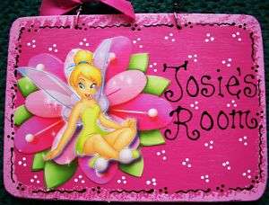 Personalized Disney TINKERBELL Room SIGN Girl Decor  