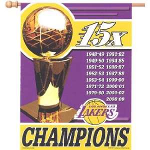    Los Angeles Lakers 15 Times Champions Banner