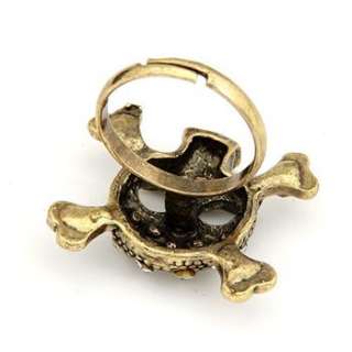   Vintage Cool Skull Pirate Design Ring For Lady 4 Young w21 great gift