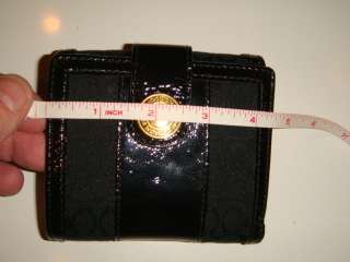 New Coach Black Wallet Coin Card Billfold French Wallet 198.00 Style 