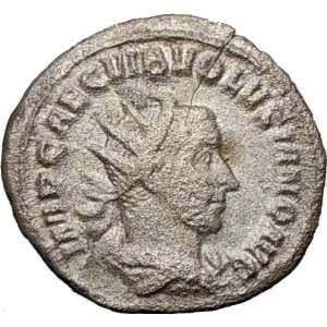   sacrificing over altar 251AD Rare Authentic Ancient Silver Roman Coin