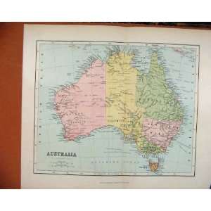    Chambers Encyclopaedia C1888 Map Australasia Print