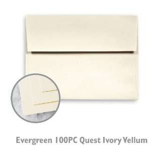  Evergreen 100PC Quest Ivory envelope   250/Box Office 