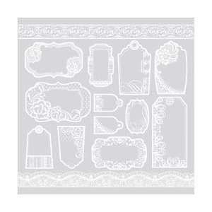  Hot Off The Press Color Me Papers 12X12 Lacy Tags; 25 