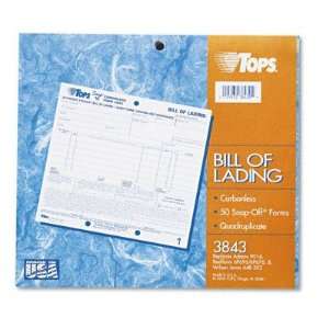  Bill of Lading, 8 1/2 x 7, Carbonless 4 Part, 50 Loose Form 