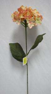 PEACH Silk Long Stem Hydrangea Wedding Bouquet Flower  