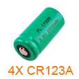 6X CR123A 3V Lithium Battery for Camera Flashlights Six PCS of CR123A 
