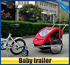   Double Baby Bicycle Bike Trailer Jogger Stroller W/swivel front wheel