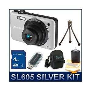  Samsung SL605 Digital Point and Shoot Camera (Silver), 12 