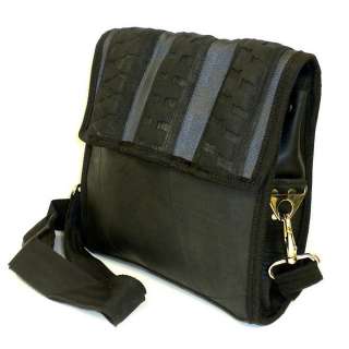 Recycled Urban Tire and Tube Black Messenger Bag (India)   