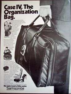 1971 Samsonite organization bag vintage Luggage Ad  