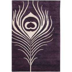   Feather Hand tufted New Zealand Wool Rug (3 x 5)  Overstock