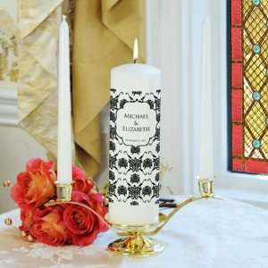    Ivory/Gold 3 Piece Damask Unity Candle Set: Health & Personal Care