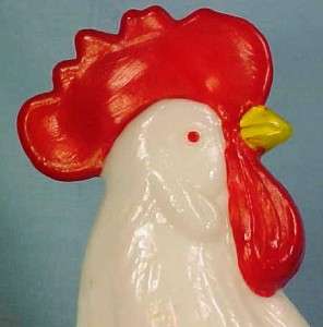 Outstanding MILK GLASS ROOSTER on NEST Westmoreland # 1  