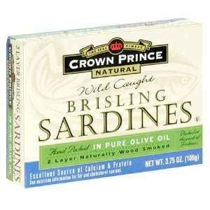 Crown Prince Natural Two Layer Brisling Sardines in Olive Oil, 3.75 oz 
