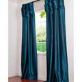   Mediterranean Solid Color Faux Silk Taffeta 96 inch Curtain Panel