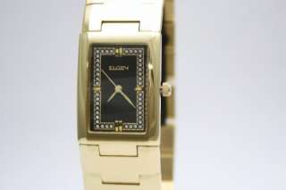 New Elgin Men Austrian Crystal Gold Dress Watch 23mm x 32mm FG136 