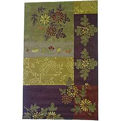 Hand tufted Herbal washed Wool Rug (8 x 11)  