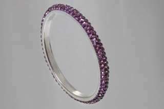 Tanzanite/ purple Bangle Bracelet w/swarovski crystals  