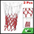 Replacement Sporting Nylon Braided Basketball Net Red White x 2