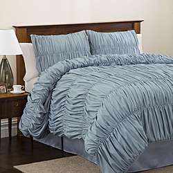 Lush Decor Blue Venetian 4 piece Full size Comforter Set   