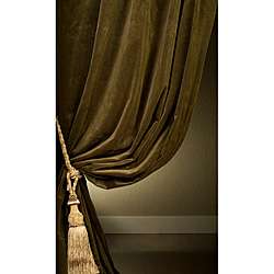   Lichen Green Velvet Double wide 84 inch Curtains  